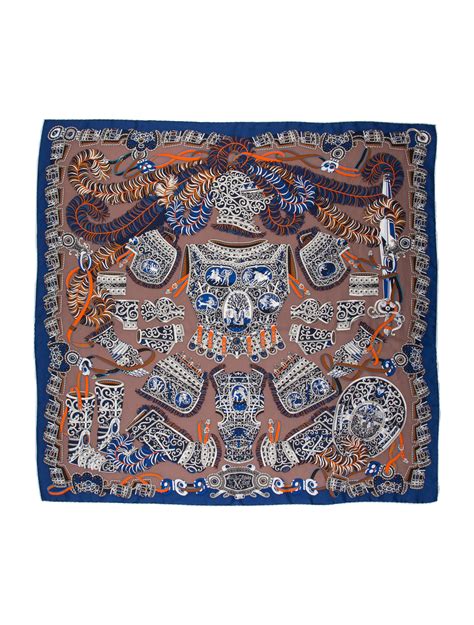 Hermès Sous L'Egide de Mars Silk Scarf 